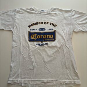 Vintage Corona White Graphic Tee - Member of the Beach Club